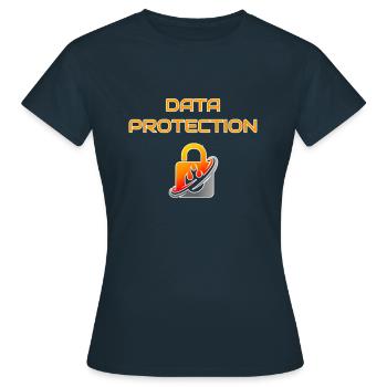 Datenschutz - Frauen T-Shirt - Navy - Vorne - AI Model Female 172 dark (172cm)