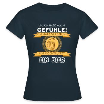 J’ai Le sentiment Je veux Une bière Drôle - T-shirt Femme - marine - Devant - AI Model Female 172 dark (172cm)