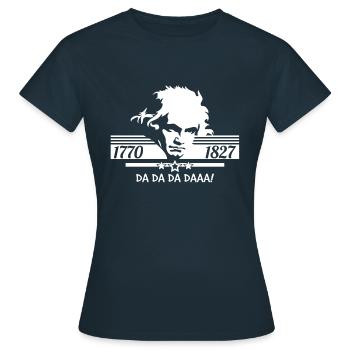 Ludwig van Beethoven - T-shirt Femme - marine - Devant - AI Model Female 172 dark (172cm)