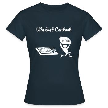 Kein Strg Kontrolle Computer - Frauen T-Shirt - Navy - Vorne - AI Model Female 172 dark (172cm)