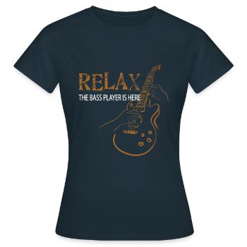 Bass player - Women's T-Shirt - navy - Front - AI Model Female 172 dark (172cm)