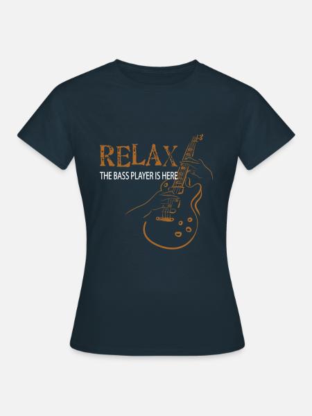 Bassspieler - Dame-T-shirt - marineblå