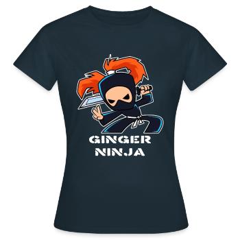Ginger Ninja - Women's T-Shirt - navy - Front - AI Model Female 172 dark (172cm)