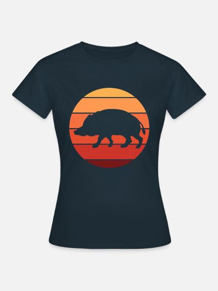Wildschwein - Frauen T-Shirt - Navy