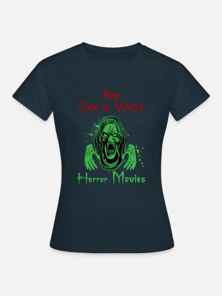 Horrorfilme - Frauen T-Shirt - Navy