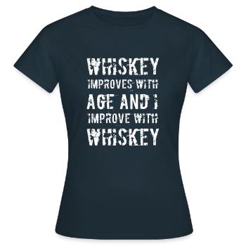 whisky - T-shirt Femme - marine - Devant - AI Model Female 172 dark (172cm)