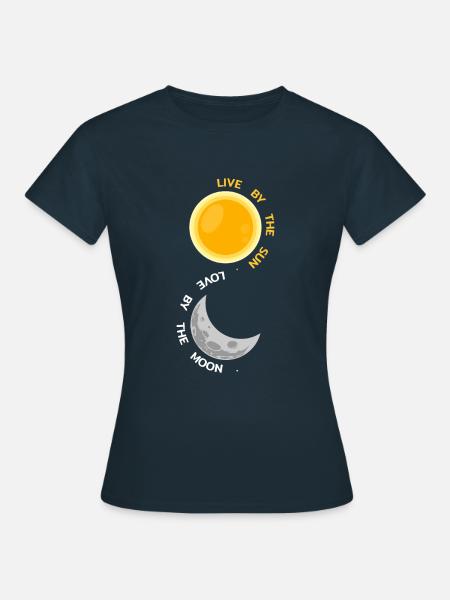 Sonne Und Mond - Frauen T-Shirt - Navy