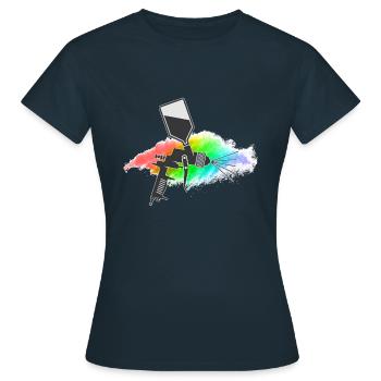 peinture - T-shirt Femme - marine - Devant - AI Model Female 172 dark (172cm)