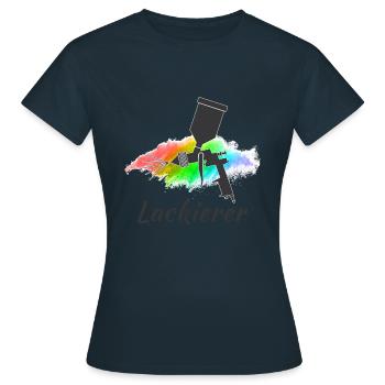 Lackieren Lackierer - Frauen T-Shirt - Navy - Vorne - AI Model Female 172 dark (172cm)
