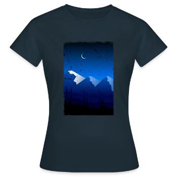 Gebirge - Frauen T-Shirt - Navy - Vorne - AI Model Female 172 dark (172cm)