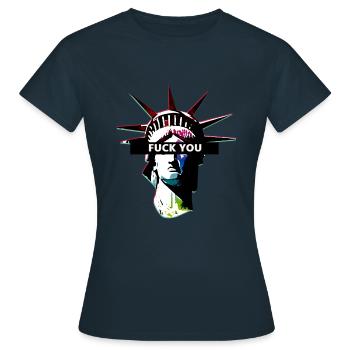 Statue de la liberté esthétique te baiser - T-shirt Femme - marine - Devant - AI Model Female 172 dark (172cm)