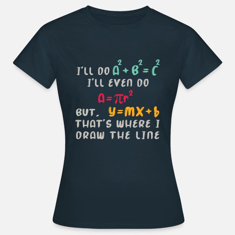 Math Funny Nerd - Women's T-Shirt - navy