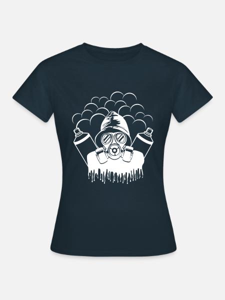 Graffiti Sprayer - Frauen T-Shirt - Navy