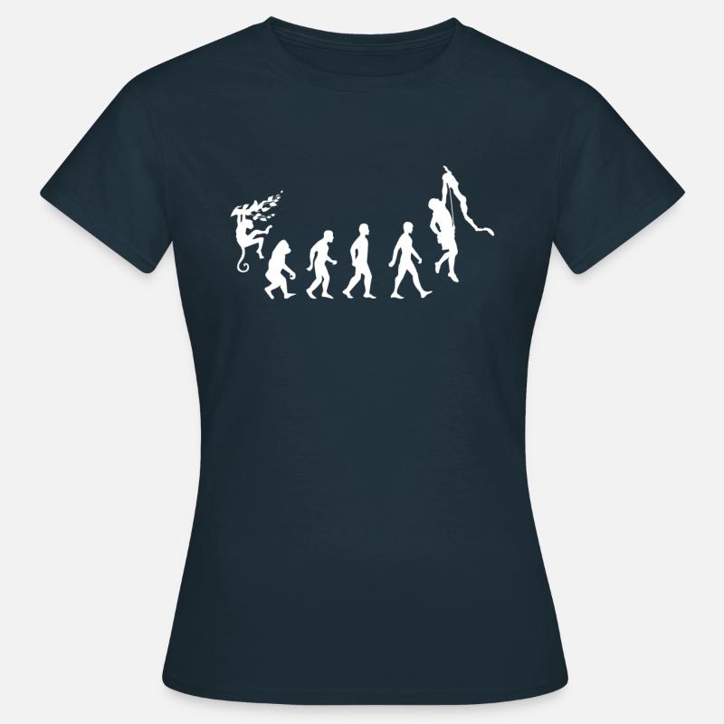 Kletterer Evolution - Frauen T-Shirt - Navy