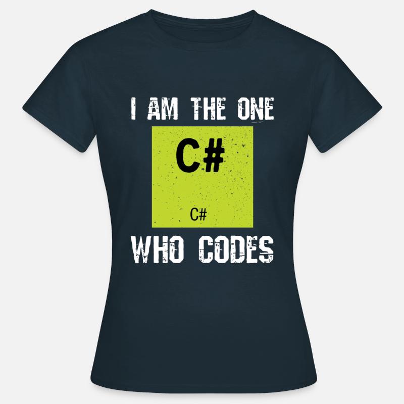 C# Coden Programmieren - Frauen T-Shirt - Navy