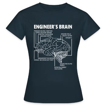engineer - Women's T-Shirt - navy - Front - AI Model Female 172 dark (172cm)
