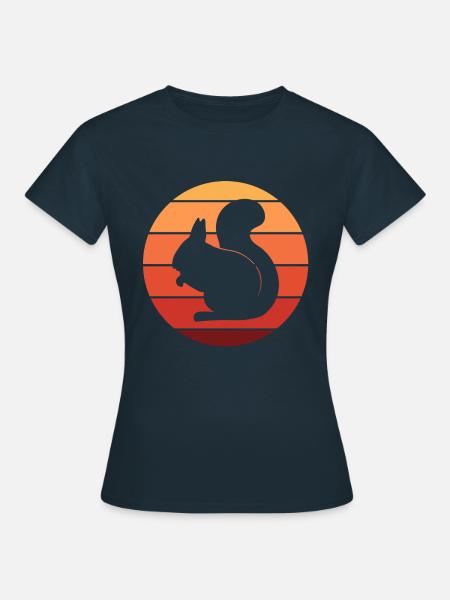 Eichhörnchen - Frauen T-Shirt - Navy