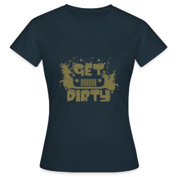 4x4 terrain - T-shirt Femme - marine - Devant - AI Model Female 172 dark (172cm)
