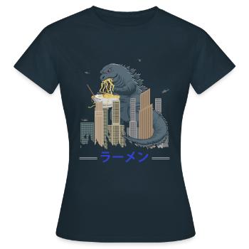 Monster Ramen Nudelsuppe - Frauen T-Shirt - Navy - Vorne - AI Model Female 172 dark (172cm)