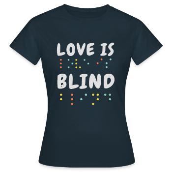 Alphabet braille amour Braille Langue Braille - T-shirt Femme - marine - Devant - AI Model Female 172 dark (172cm)