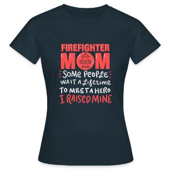 Feuerwehr Mutter - Frauen T-Shirt - Navy - Vorne - AI Model Female 172 dark (172cm)
