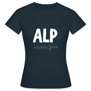 Alp Guerrier Combattant Truc Turquie Ottoman Epee - T-shirt Femme - marine - Devant - AI Model Female 172 dark (172cm)