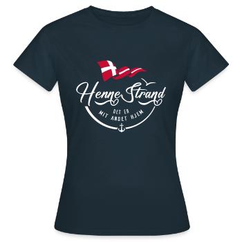 HENNE STRAND - Ma résidence secondaire - w - T-shirt Femme - marine - Devant - AI Model Female 172 dark (172cm)