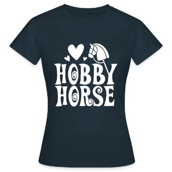 Cheval de loisir - Cheval de loisir - Équitation - Cadeau - T-shirt Femme - marine - Devant - AI Model Female 172 dark (172cm)