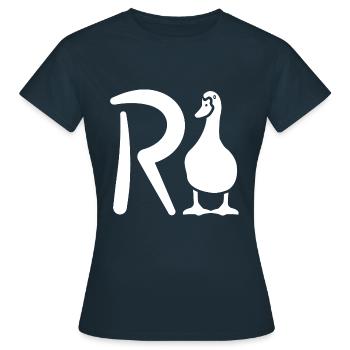 Rente Ente - Rentner Ruhestand Pension - Frauen T-Shirt - Navy - Vorne - AI Model Female 172 dark (172cm)