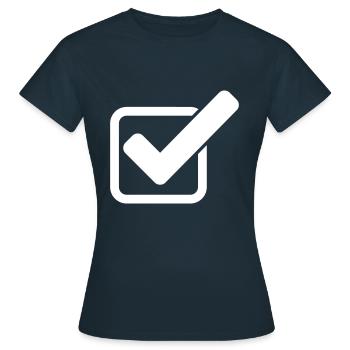 Häkchen Ankreuzen Icon - Frauen T-Shirt - Navy - Vorne - AI Model Female 172 dark (172cm)