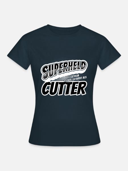 Superheld, clever getarnt als Cutter - Frauen T-Shirt - Navy