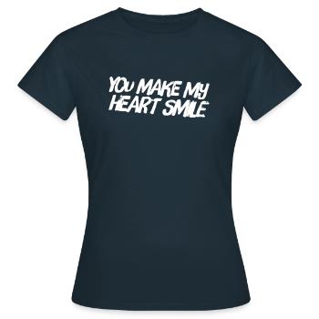 du bist mein Schatz - Frauen T-Shirt - Navy - Vorne - AI Model Female 172 dark (172cm)