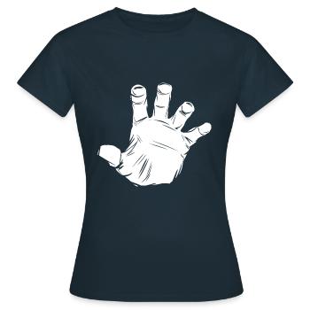 Hands off! Hands off! Hand - Women's T-Shirt - navy - Front - AI Model Female 172 dark (172cm)