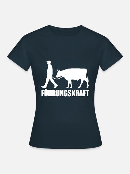 Kuh - Führungskraft - Landwirtschaft Geschenk - Frauen T-Shirt - Navy