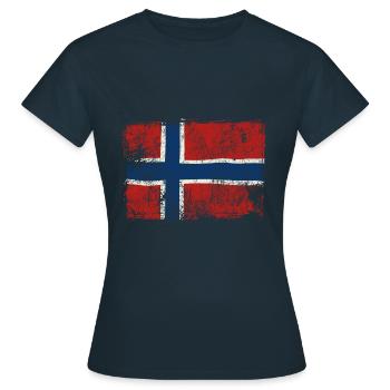Norvège Flag Pride Patrie Patrie Cadeau - T-shirt Femme - marine - Devant - AI Model Female 172 dark (172cm)