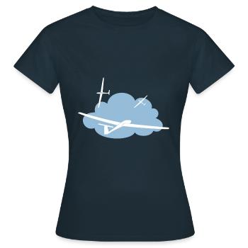 Planeurs en thermiques - pilotes de planeur - T-shirt Femme - marine - Devant - AI Model Female 172 dark (172cm)