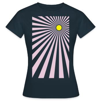 Japanese sun rays - Women's T-Shirt - navy - Front - AI Model Female 172 dark (172cm)
