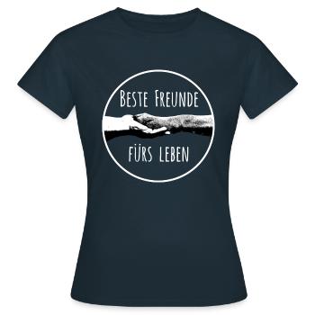 Meilleurs amis pour chiens de vie - T-shirt Femme - marine - Devant - AI Model Female 172 dark (172cm)