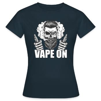 Vape On - Frauen T-Shirt - Navy - Vorne - AI Model Female 172 dark (172cm)
