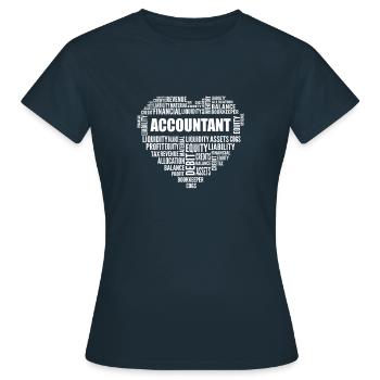 Comptabilité. Pour les CPA et les comptables - T-shirt Femme - marine - Devant - AI Model Female 172 dark (172cm)