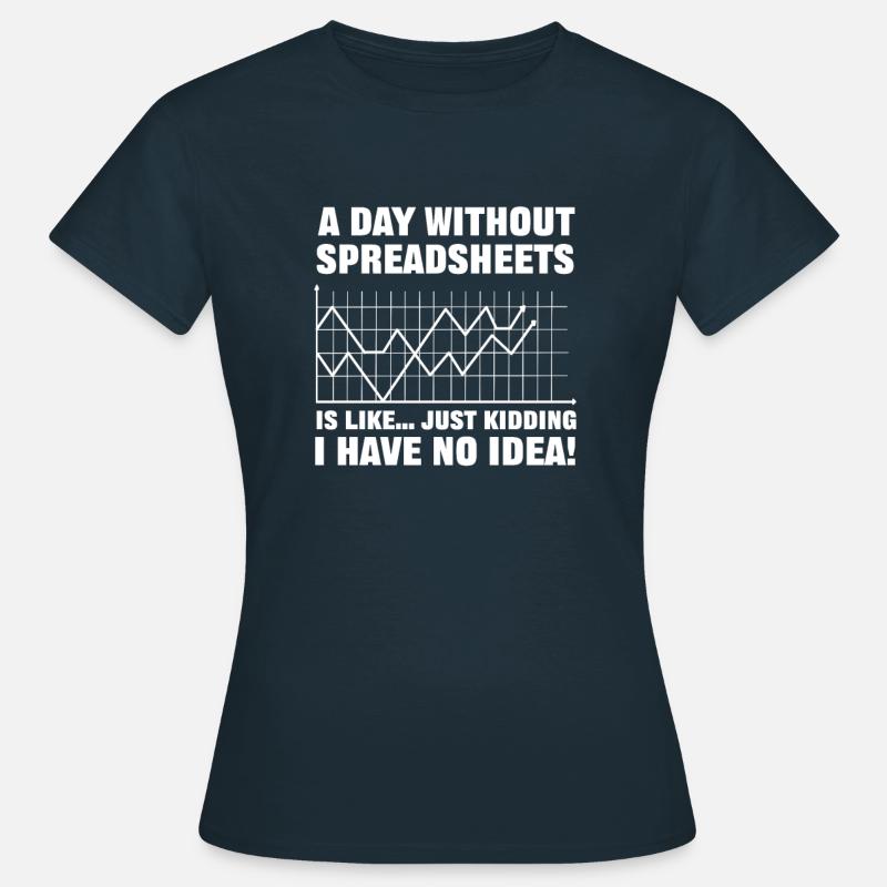 Spreadsheets and pivot tables. - Women's T-Shirt - navy