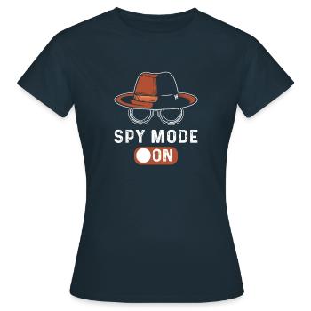 Mode espion. Espion secret. Détective privé. - T-shirt Femme - marine - Devant - AI Model Female 172 dark (172cm)