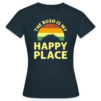 Der Busch Ist Mein Glücksort. - Frauen T-Shirt - Navy - Vorne - AI Model Female 172 dark (172cm)