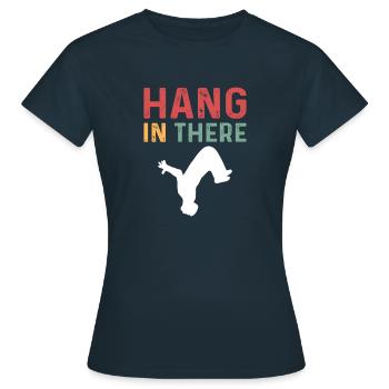 Durchhalten. Parcours Freerunning. Parkour - Frauen T-Shirt - Navy - Vorne - AI Model Female 172 dark (172cm)