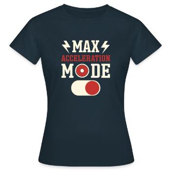 Mode d'accélération maximale activé. lanceur de disque. - T-shirt Femme - marine - Devant - AI Model Female 172 dark (172cm)