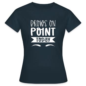 Sourcils sur le point aujourd’hui. Microblading sourcil - T-shirt Femme - marine - Devant - AI Model Female 172 dark (172cm)