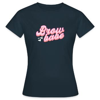Augenbrauen-Babe. Microblading Augenbraue - Frauen T-Shirt - Navy - Vorne - AI Model Female 172 dark (172cm)