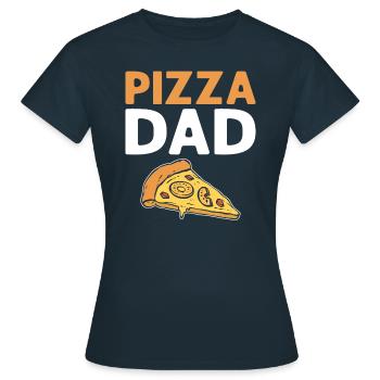 Pizza Papa. Expert en pizza. Fabricant de pizzas. Pizza - T-shirt Femme - marine - Devant - AI Model Female 172 dark (172cm)