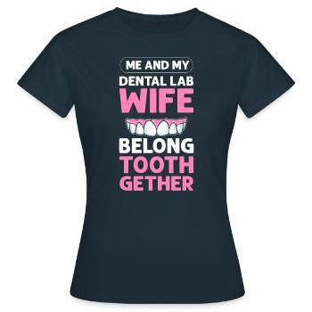 Myself - Women's T-Shirt - navy - Front - AI Model Female 172 dark (172cm)