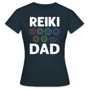 Père Reiki. Travailleurs de lumière, guérisseurs, - T-shirt Femme - marine - Devant - AI Model Female 172 dark (172cm)